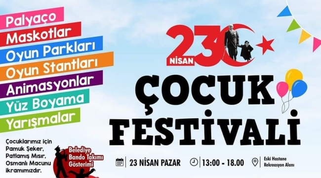 Alaşehir'de 23 nisan çocuk festivali