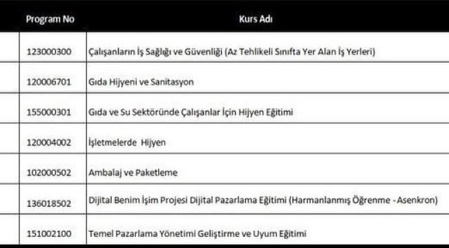 Alaşehir'de kadınlara yönekik 7 dalda kurs
