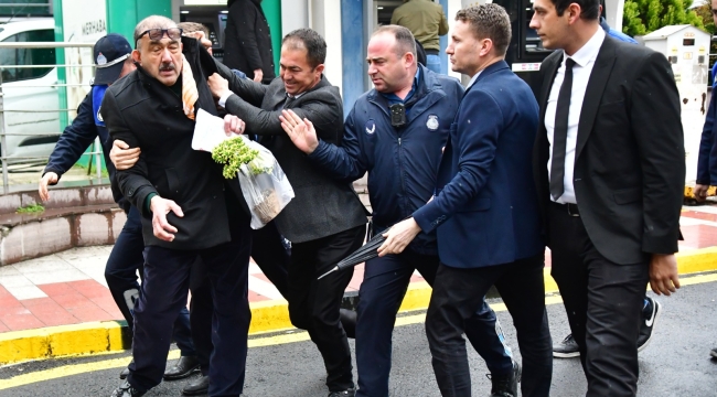 Başkan Ergün'ü protesto eden vatandaş korumaların saldırısına uğradı