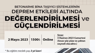Betonarme binaların taşıyıcı sistemlerin deprem etkileri kursu