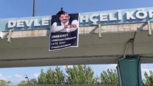 CHP'li gençlerden Ateş'i vurduran katil kim pankartı