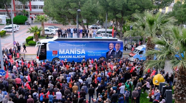 CHP'li Özel Soma'da miting yaptı