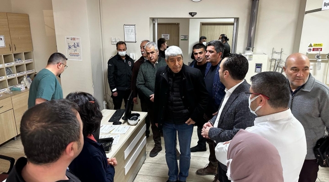CHP'liler yaralı işçileri hastanede ziyaret etti