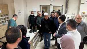 CHP'liler yaralı işçileri hastanede ziyaret etti