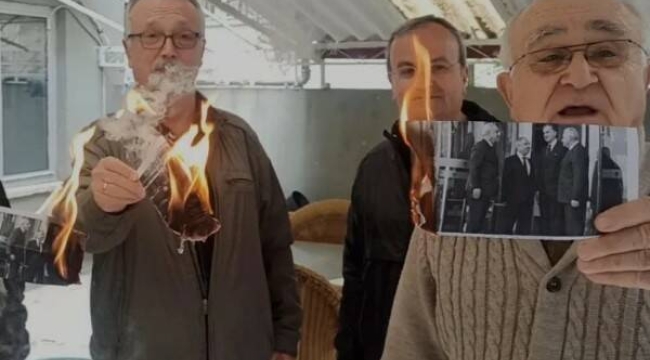 DSP Genel Başkanı Aksakal'ı yaktılar