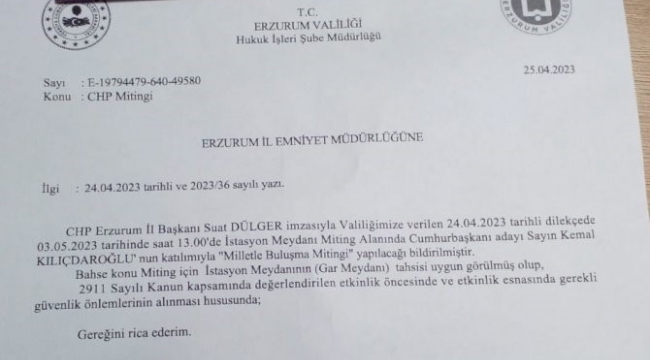 Önce izin ardından Kılıçdaroğlu'na mitinğ yasağı
