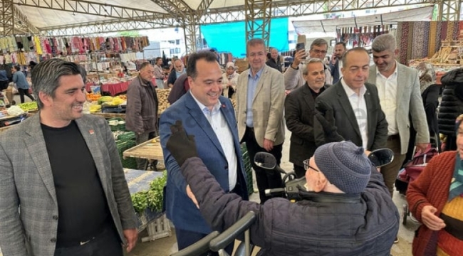 Başkan Dutlulu cuma pazarını gezdi