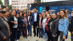 DP lideri Sarıgöl'de hükümete yüklendi