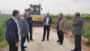 Saruhanlı'da arazi yol ıslah çalışmaları sürüyor