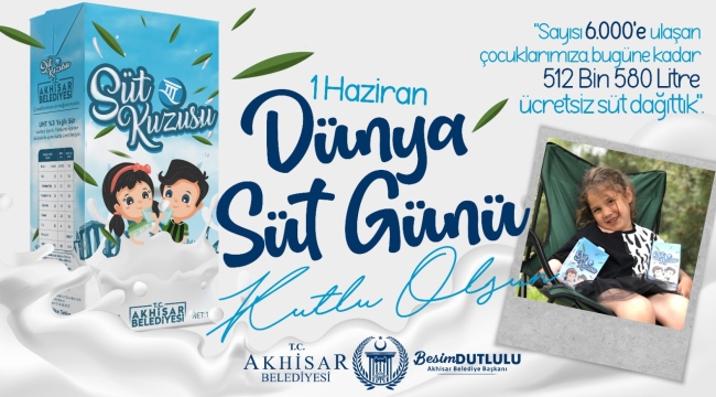 Akhisar'da belediye 6000 çoçuğa süt dağıttı