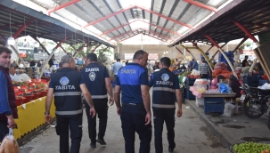 Alaşehir'de zabıta "etiket ve küsurat"denetimi