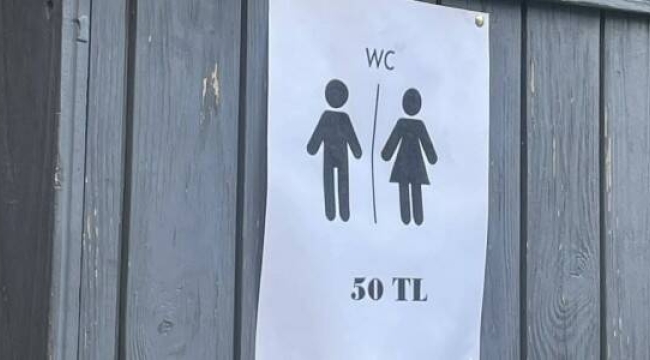 Çeşmede tuvalet 50 lira
