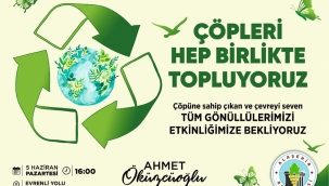 Dünya çevre gününde çöp toplama etkinliği