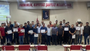 Eğitimi tamamlayan kursiyerler belgelerini aldı