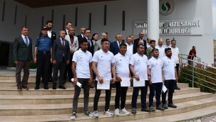  Eğitimlerini tamamlayan kaynakçılar sertifikalarını aldı 