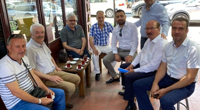 Esnafları ziyaret eden MESO Başkanı Akyüz şikayetleri dinledi