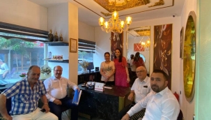 MESO başkanı Akyüz'ün esnaf ziyaretleri sürüyor