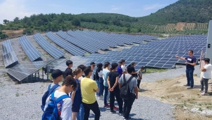 Öğrenciler GES'le elektrik üretimini izledi