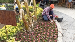 Saruhanlı çiçeklerle donatıldı