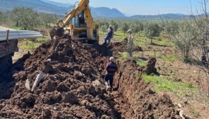 Tarlalara su sağlayan borular döşendi