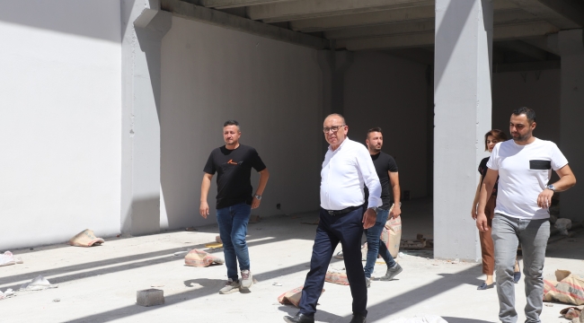 Başkan Akın sanayi çarşısını denetledi 