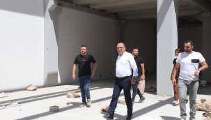 Başkan Akın sanayi çarşısını denetledi 