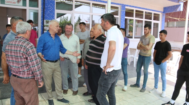 Başkan Bilgin doludan zarar gören üreticilerin yardımına koştu