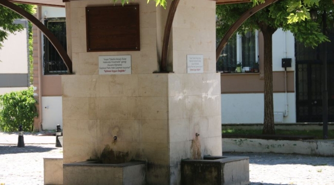 Güplüce çeşmesine uyarı tabelası asıldı 