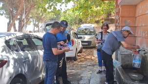 Polisten vatandaşa yangın eğitimi