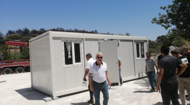 Sarısığırlı'da konteyner evler kuruluyor
