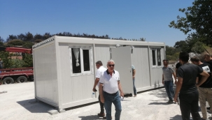 Sarısığırlı'da konteyner evler kuruluyor