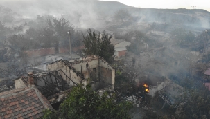 Yangın kontrol altında,14 ev 3 ahır yandı