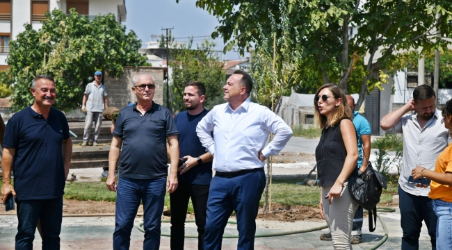 Başkan Dutlulu salıncak parkında incelemelerde bulundu