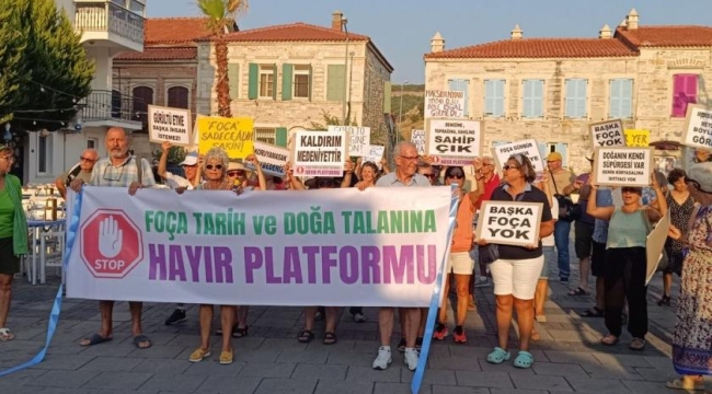 Foça'da doğa talanına hayır açıklaması