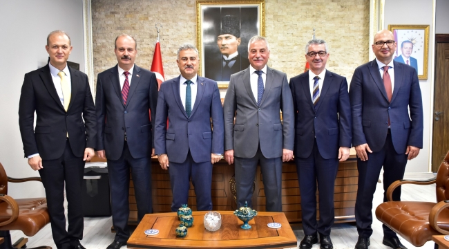 Özel güvenlik başkanı müdür Aktaş'ı ziyaret etti