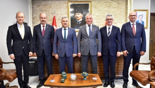 Özel güvenlik başkanı müdür Aktaş'ı ziyaret etti