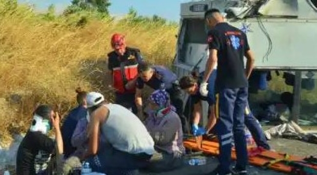 Soma'daki kazada 30 tarım işçisi yaralandı