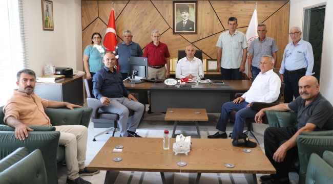 Süt üreticileri birliği başkanı Tunca,müdür Öztürk'ü ziyaret etti