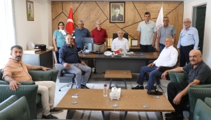 Süt üreticileri birliği başkanı Tunca,müdür Öztürk'ü ziyaret etti