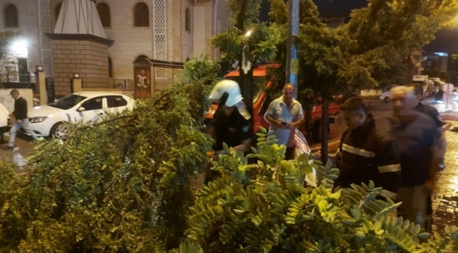 Akhisar'da fırtına yaşamı felç etti
