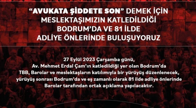 Avukatlar 27 eylülde 81 ilde eylem yapacak