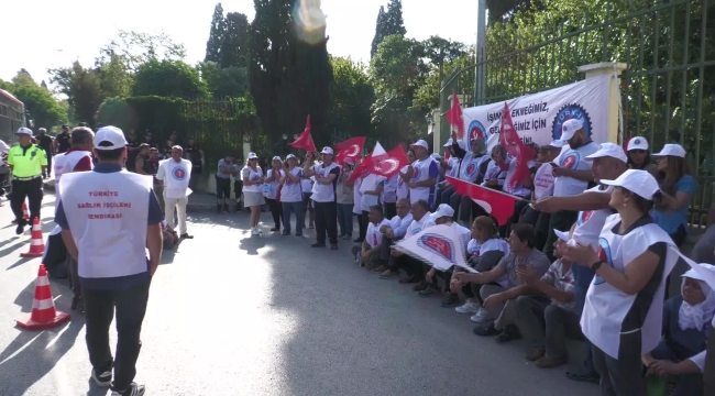 EGE üniversitesi işcileri eyleme başladı