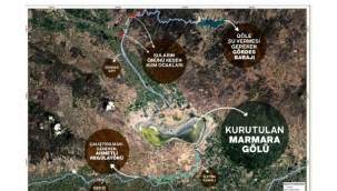 Marmara gölü tarla olmuş