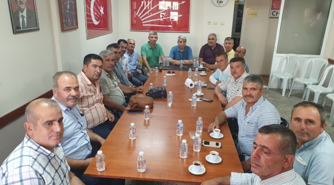 Muhtarlar CHP Soma ilçe başkanlığını ziyaret etti