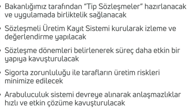 Şözleşmeli çiftçilikte arabulucu dönemi