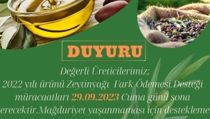 Üreticilere duyuru
