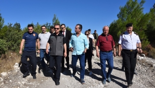 Vali Ünlü yangın bölgesinde