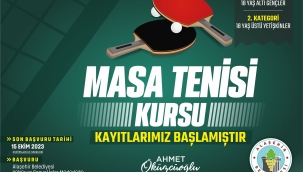 Alaşehir'de belediye masa tenisi kursu açıyor