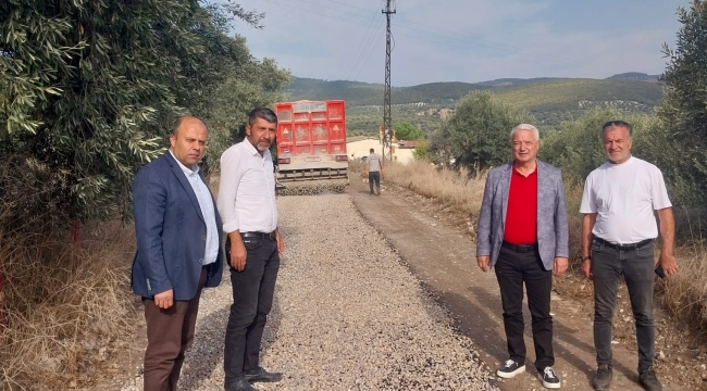 Büyükbelen'in arazi yolları ıslah ediliyor