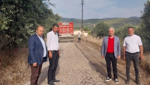 Büyükbelen'in arazi yolları ıslah ediliyor